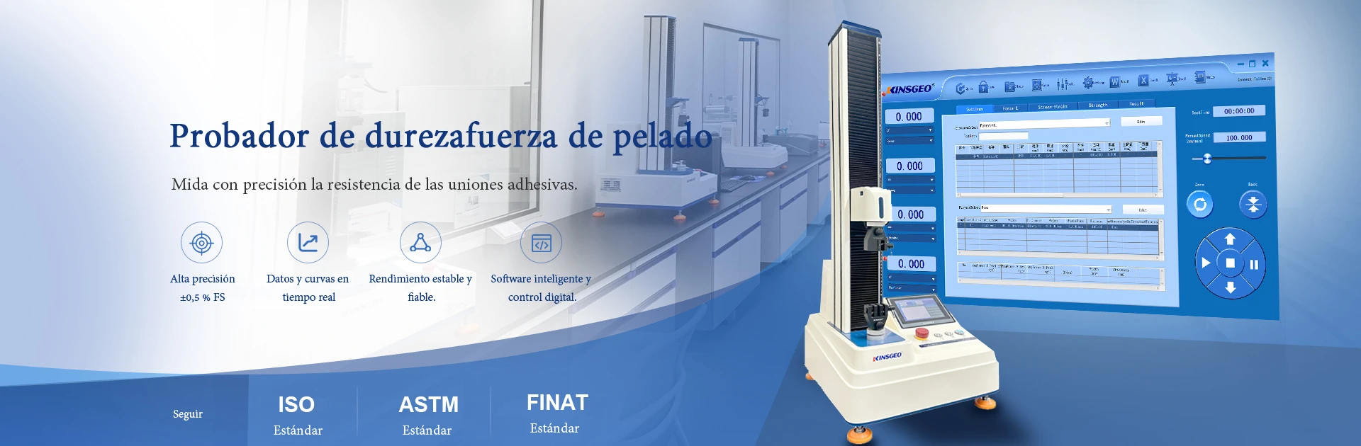 M&aacute;quina de pruebas de adhesi&oacute;n y liberaci&oacute;n